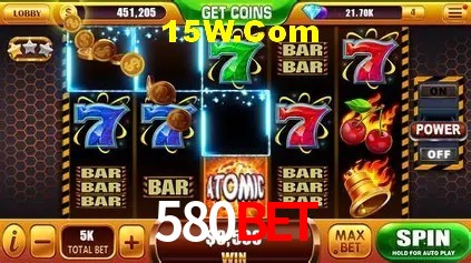 Jackpots e promoções na 580Bet